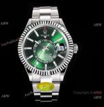 iu Factory Swiss Copy Rolex Sky-dweller 42mm Green Dial Watches 9001 Movement